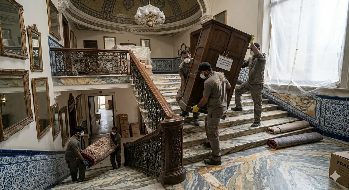 Sgombero in un palazzo storico del centro di Milano
