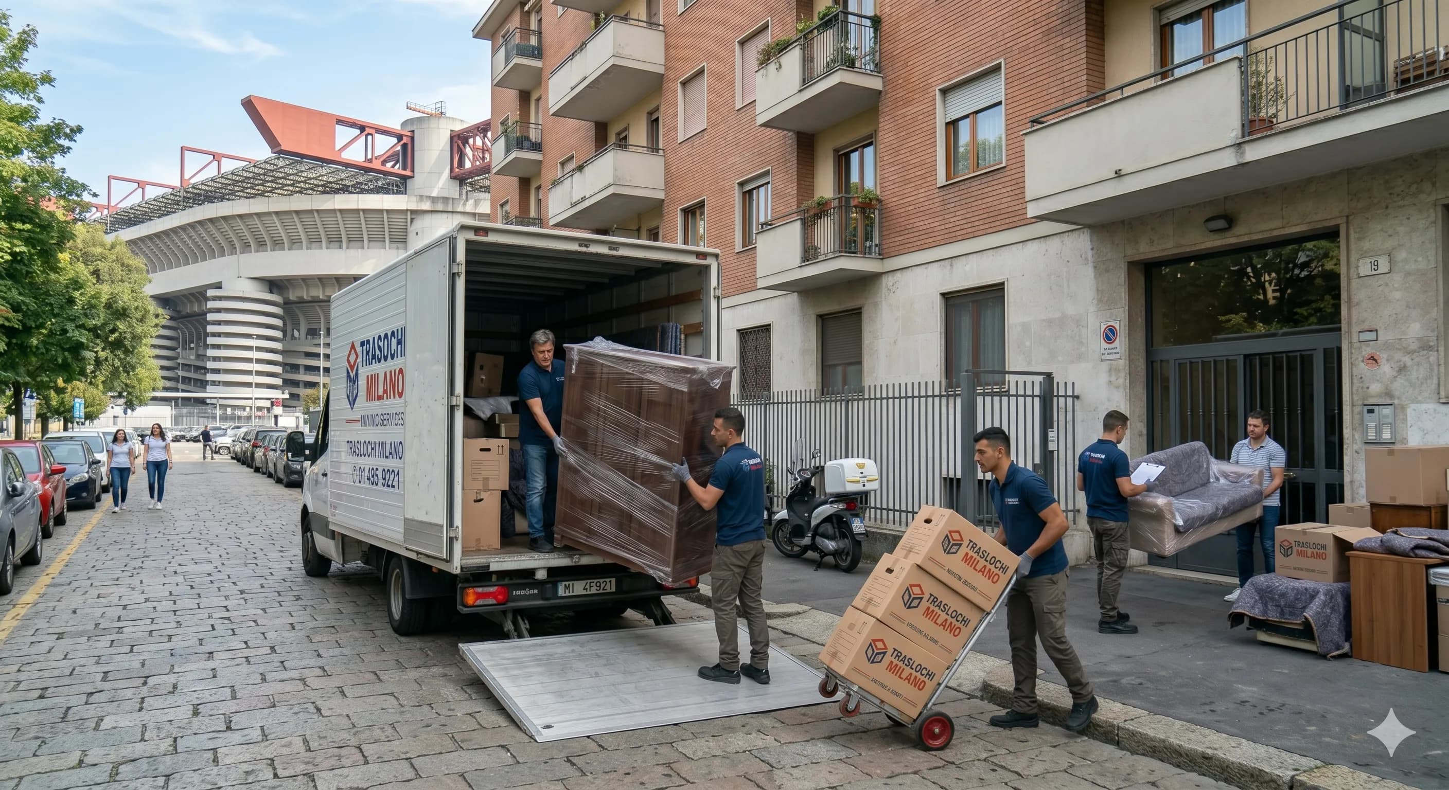 Sgombero di un appartamento nella zona di San Siro a Milano